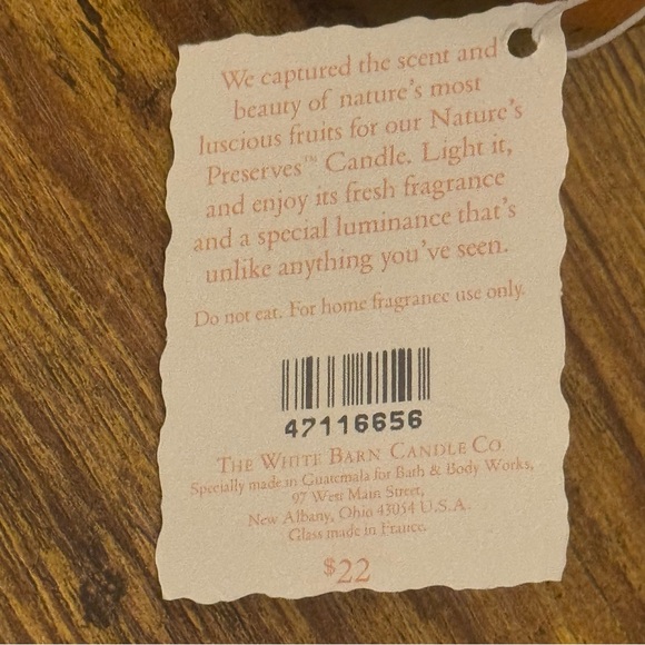 New NWT White Barn Nature’s Preserves Mixed Fruit Candle‎ 16 oz – Discontinued - Picture 3 of 9